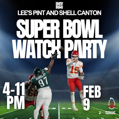 super bowl watch party flyer