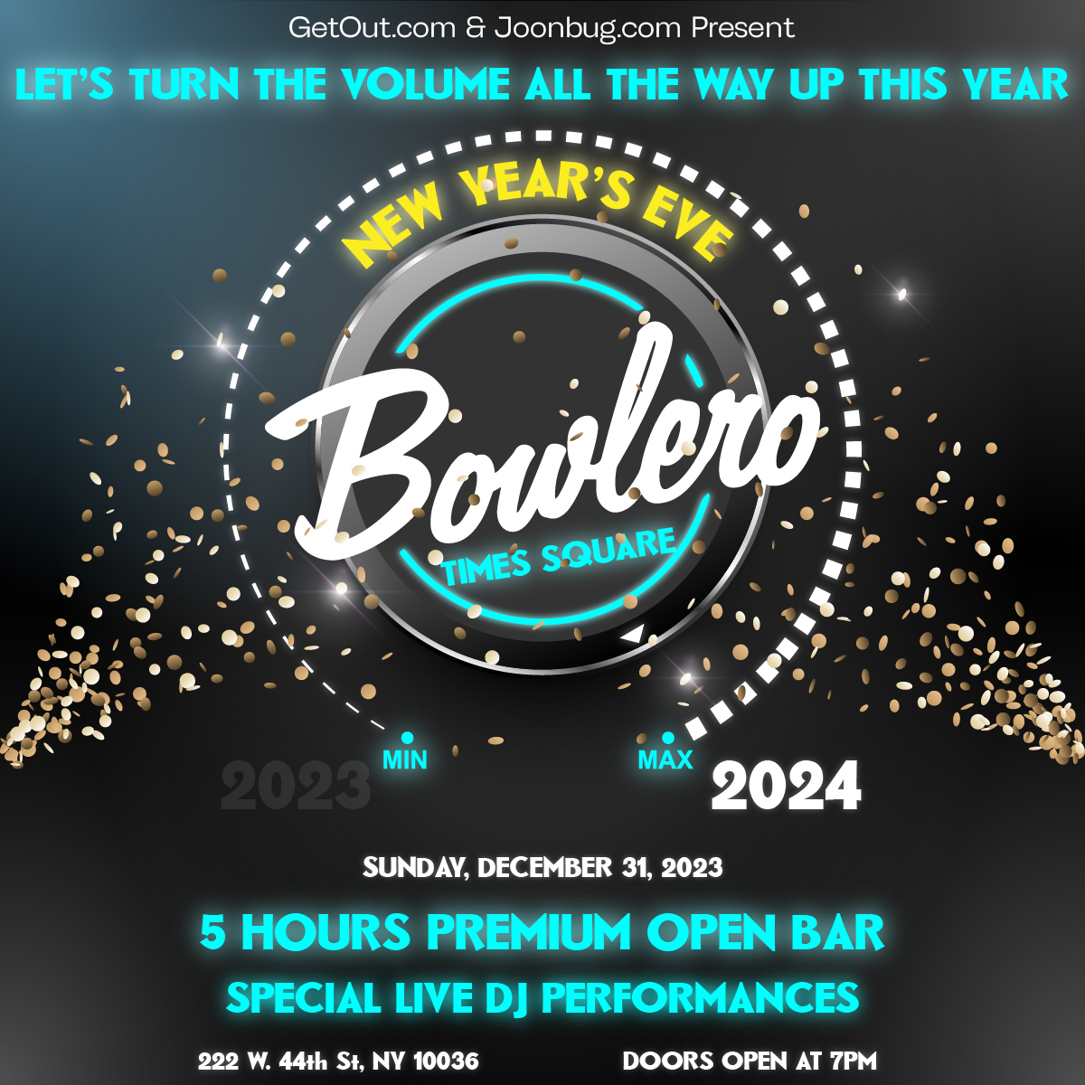 Bowlero Times Square NYE Party 2024 NYC - Check Out Perks