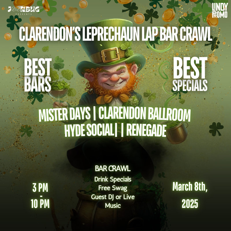 Clarendon's Leprechaun Lap Bar Crawl 