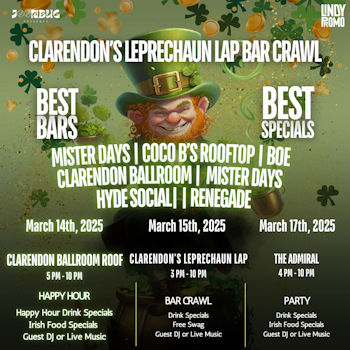 Clarendon's Leprechaun Lap Bar Crawl 